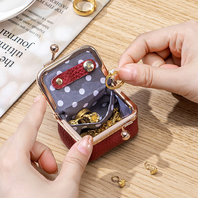 ✨Ny insida✨ Mini smyckeskrin i äkta läder