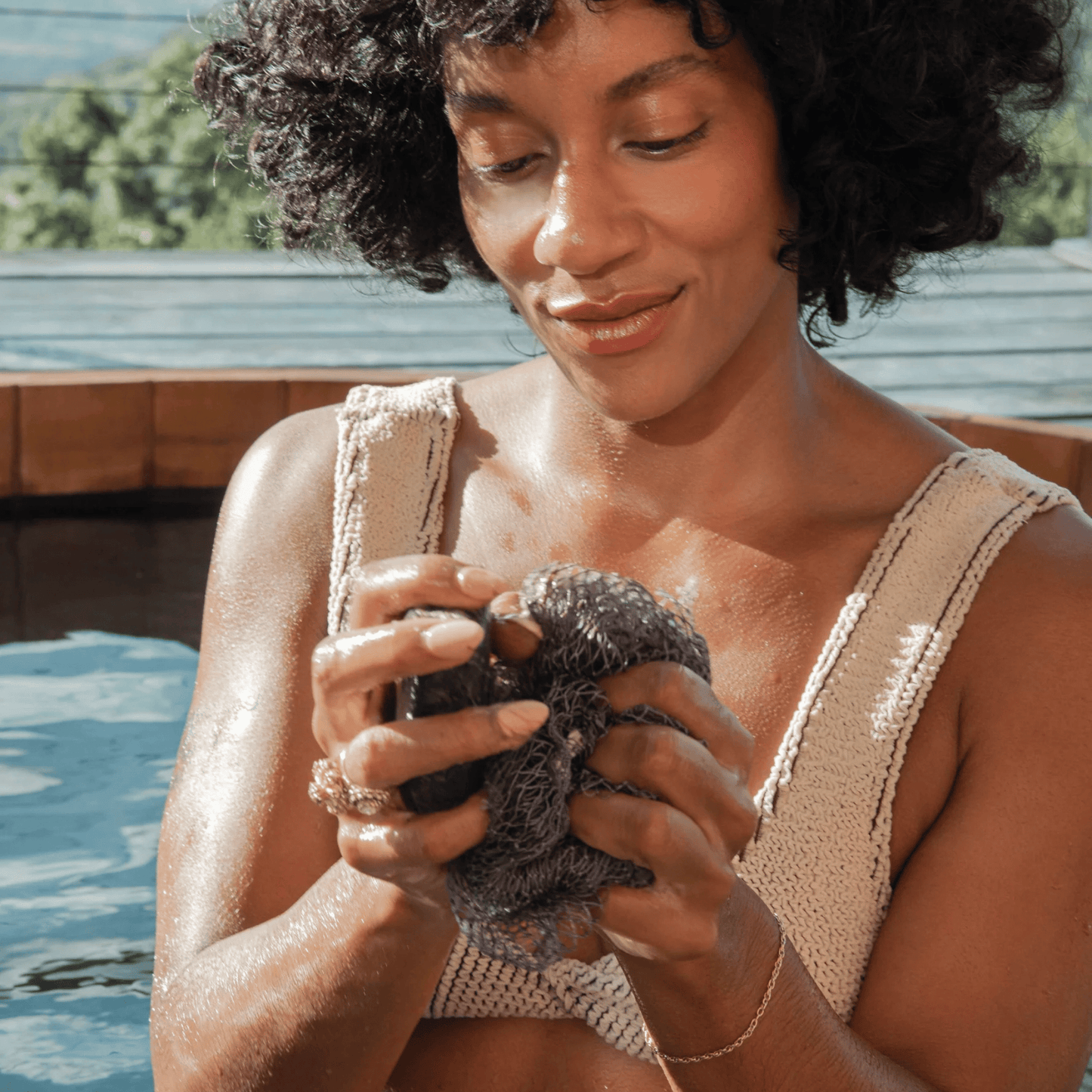 đ„Rea Med 49% RabattâšAfrika Exfolierande Badhandduk I NĂ€tsvamp