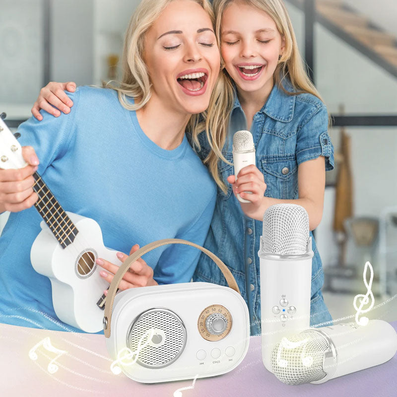 Mini Karaoke Machine Bärbar Bluetooth-högtalare