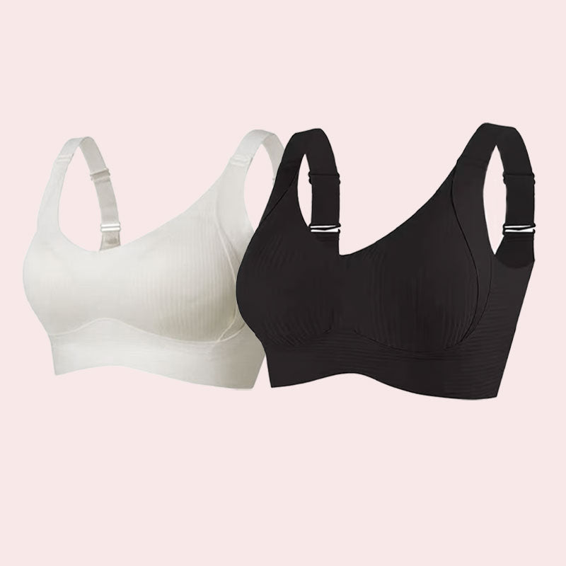 đ„Spring Hot Sale 49% OFF- Ribbad Push Up Justerbar TrĂ„dlös BH för kvinnor