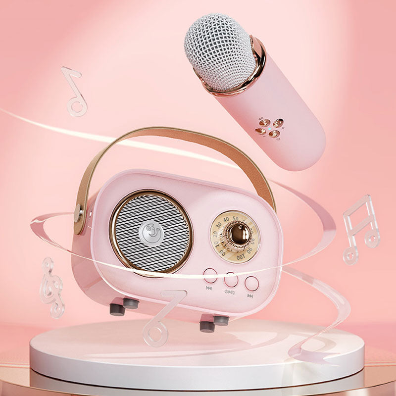 Mini Karaoke Machine Bärbar Bluetooth-högtalare