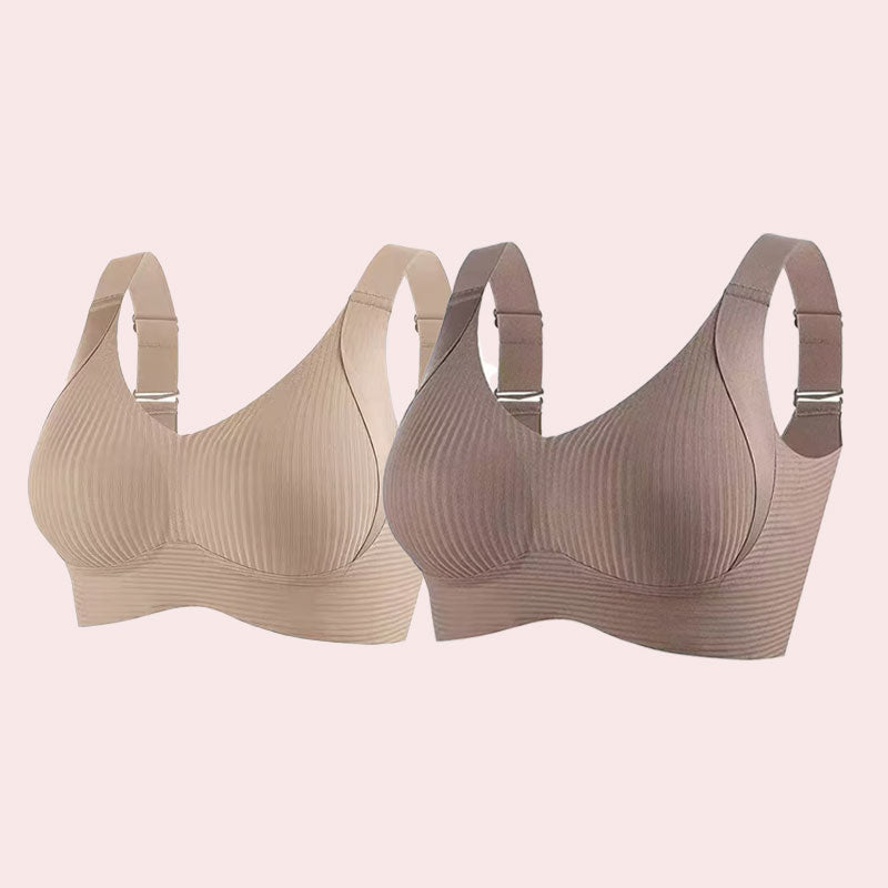 đ„Spring Hot Sale 49% OFF- Ribbad Push Up Justerbar TrĂ„dlös BH för kvinnor