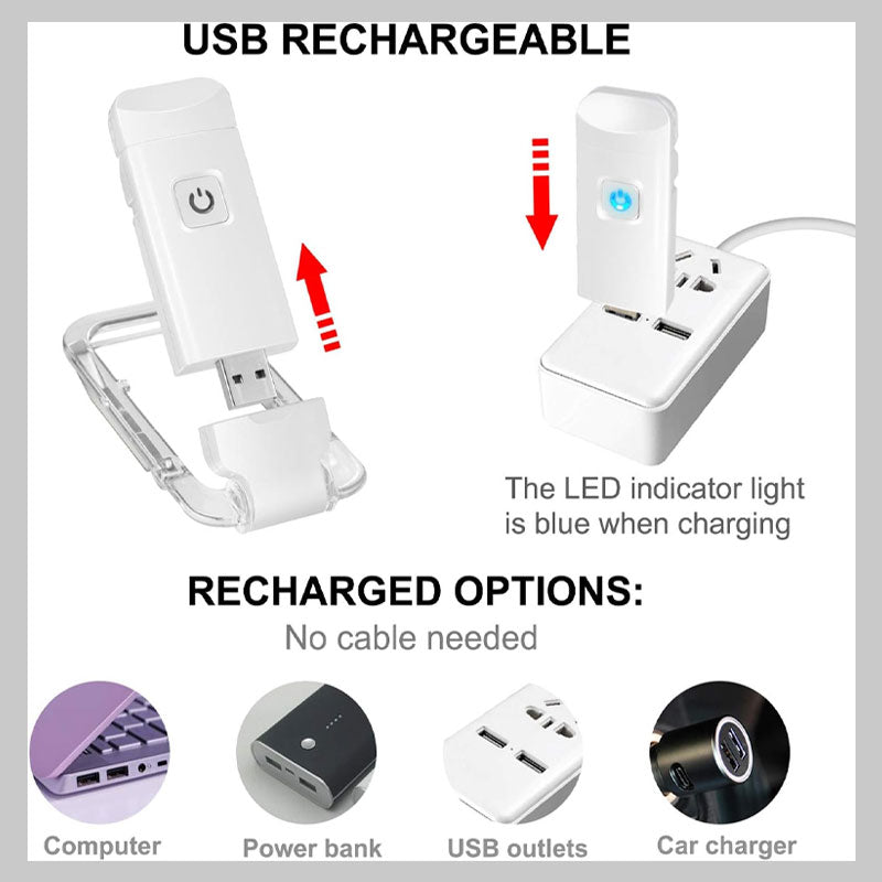 USB-laddningsbar lÀslampa med clips
