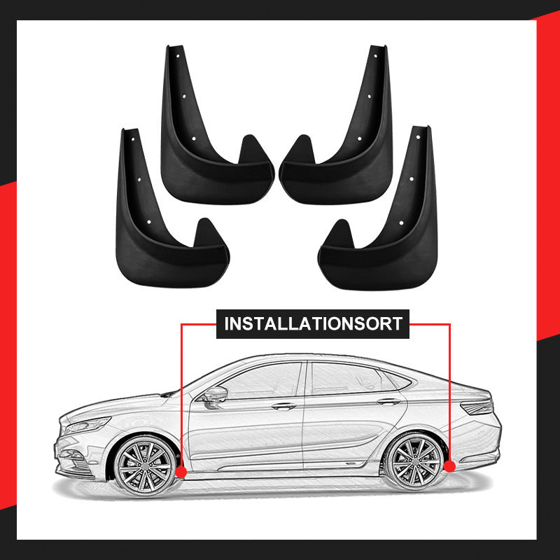 Universella stänkskydd för däck, Automotive, utan borrning (4 st)