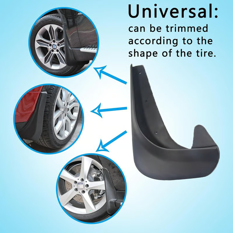 Universella stänkskydd för däck, Automotive, utan borrning (4 st)