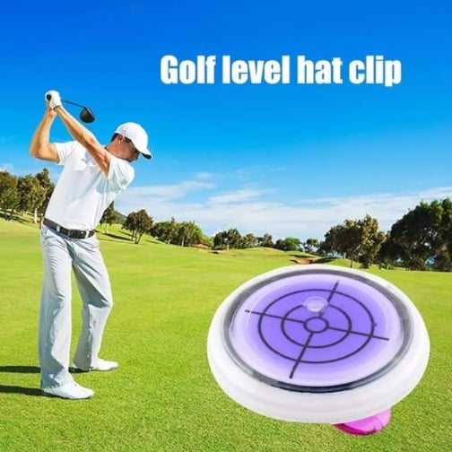 đ„(Golftrainer) Golfbollsmarkör Rund keps Clip Mark med vattenpassfunktion