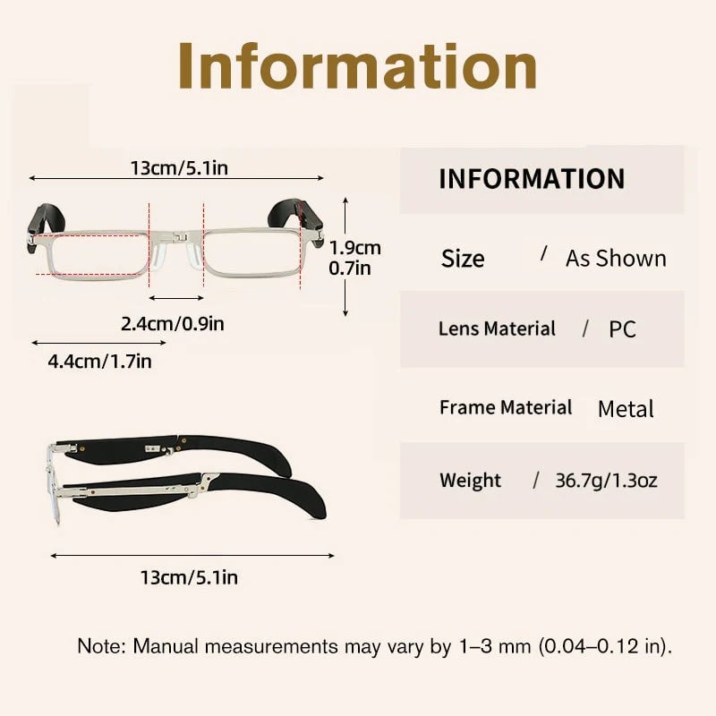(🎁Sista dagen 49 % rabatt)👓Hopfällbara läsglasögon med blått ljusfilter och etu