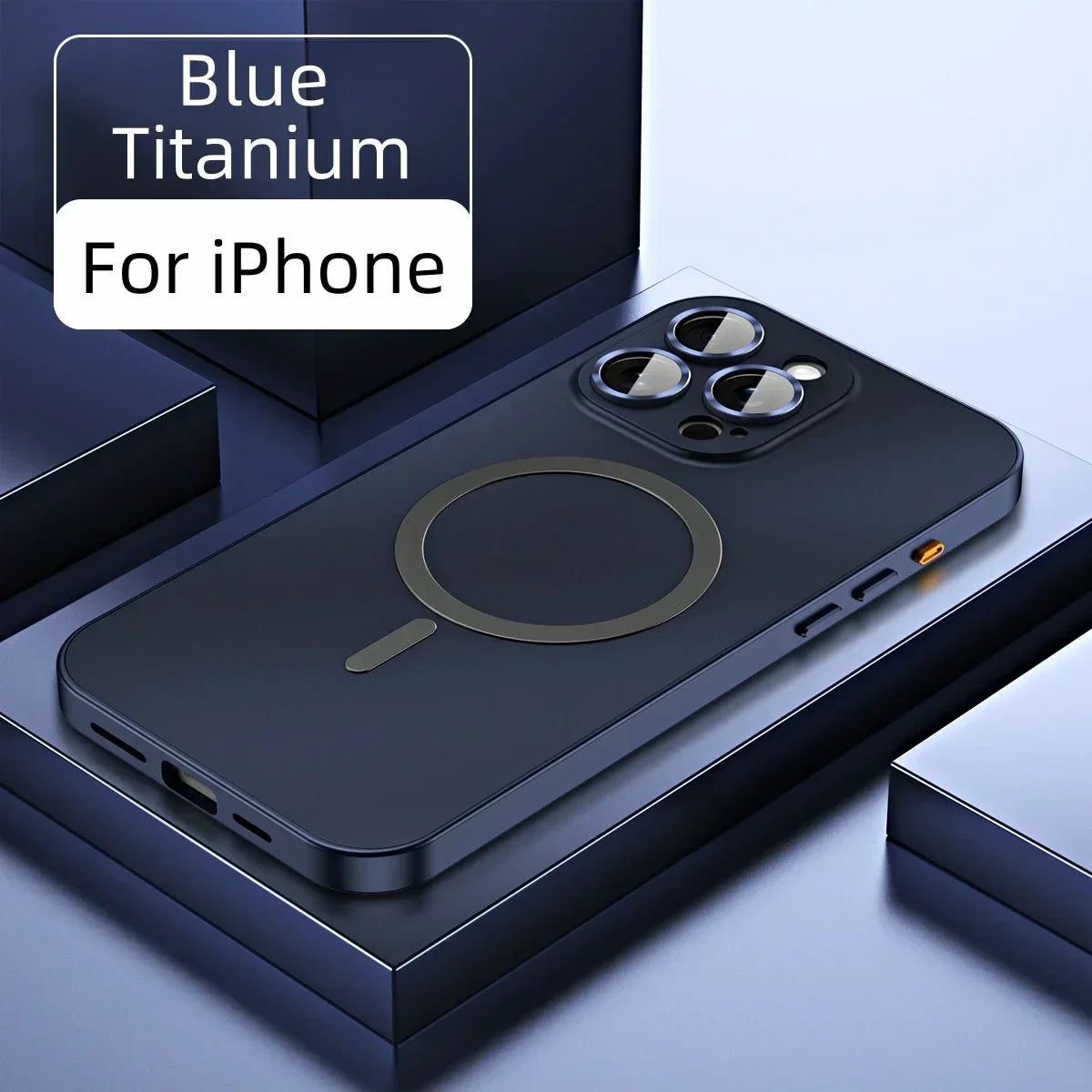 Enkelt magnetiskt mobilskal i metall för iPhone
