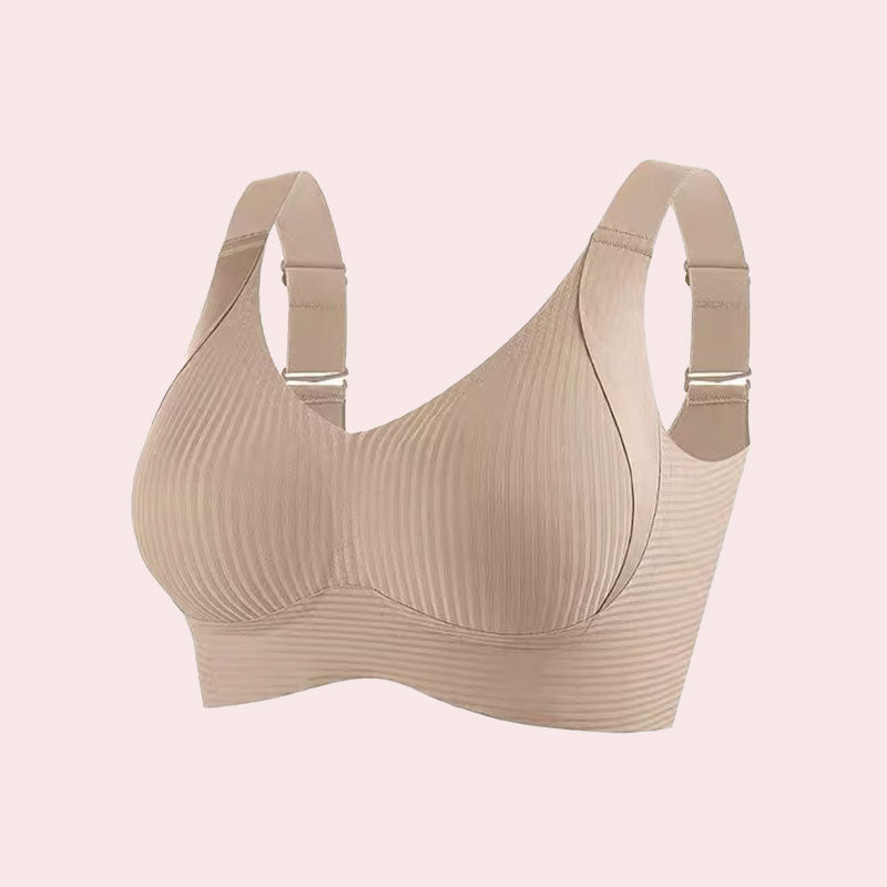 🔥Spring Hot Sale 49% OFF- Ribbad Push Up Justerbar Trådlös BH för kvinnor