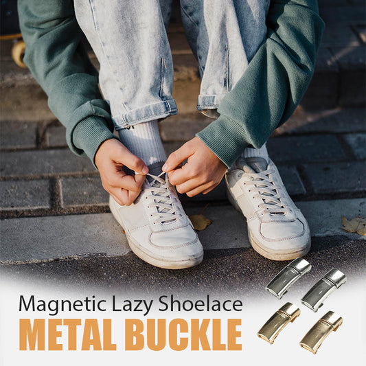 Magnetic shoelace metal buckle