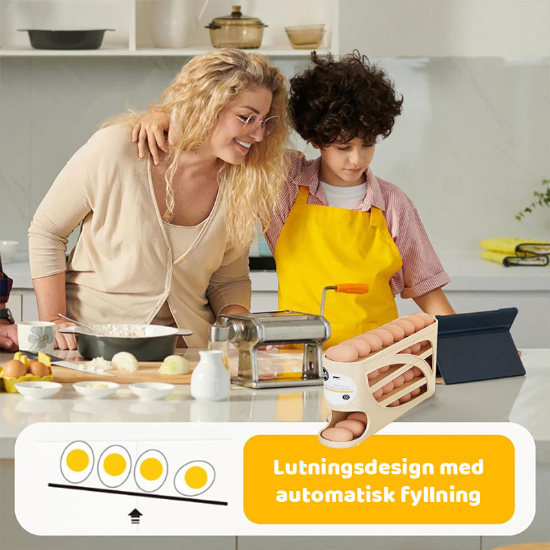 Smidig Rullande Äggförvaring | Maximera Platsen i Kylskåpet ✨