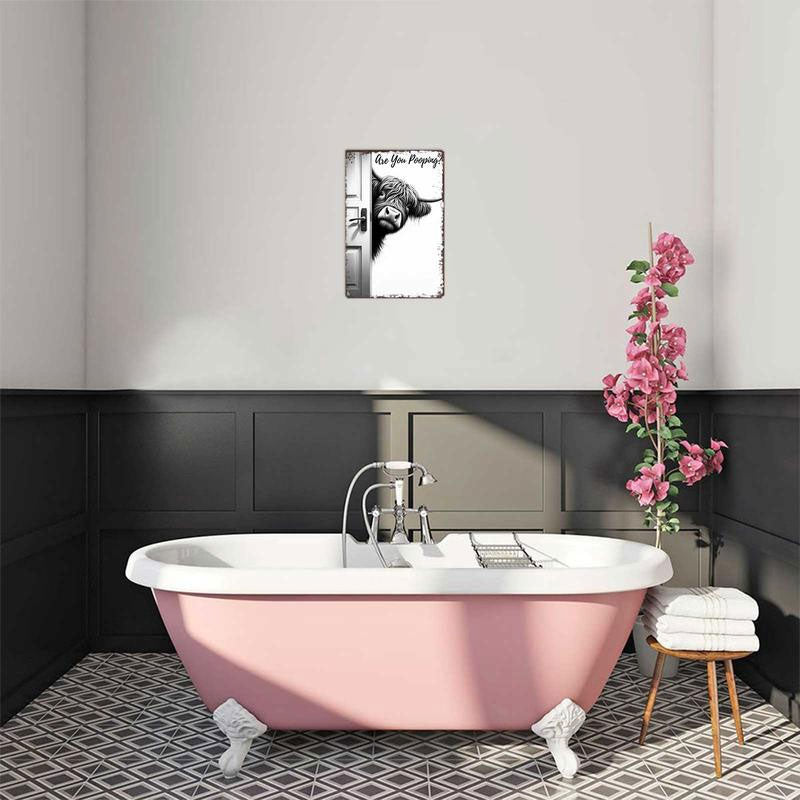 🐄 Den fräcka besökaren: Vintage Highland Cow-skyl