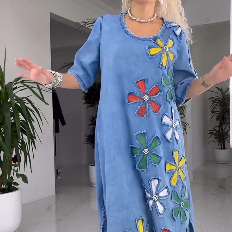✨Ny produktreklam 45% rabatt🎁Kasualkjol med rund hals