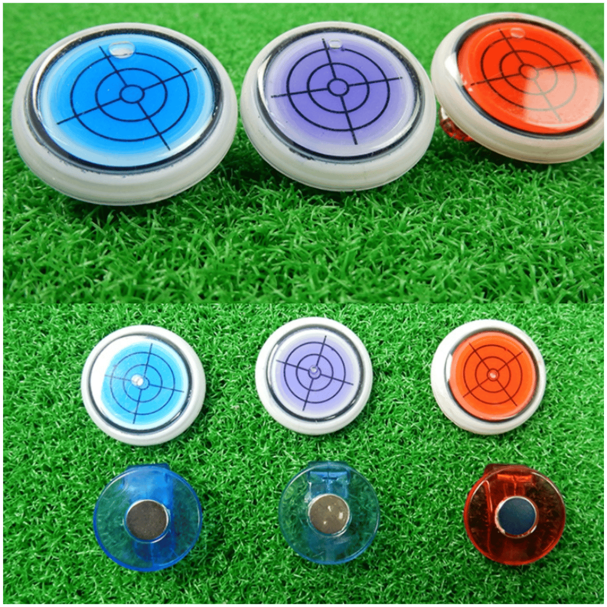 🔥(Golftrainer) Golfbollsmarkör Rund keps Clip Mark med vattenpassfunktion