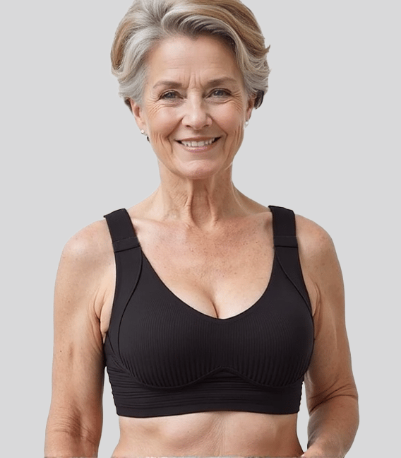 🔥Spring Hot Sale 49% OFF- Ribbad Push Up Justerbar Trådlös BH för kvinnor