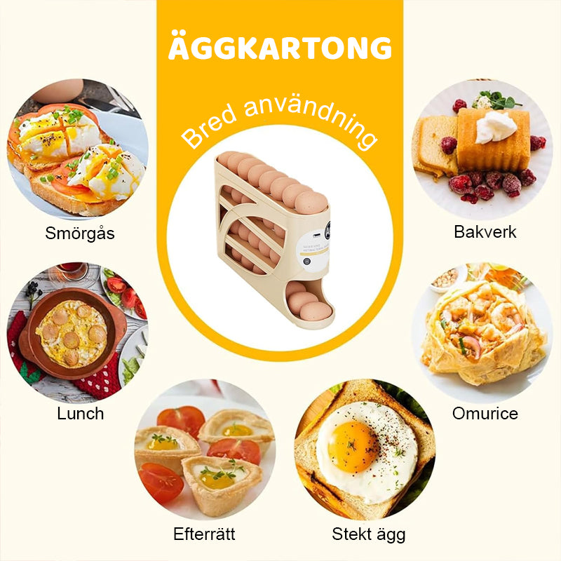 Smidig Rullande Äggförvaring | Maximera Platsen i Kylskåpet ✨