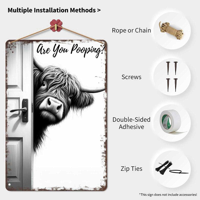 🐄 Den fräcka besökaren: Vintage Highland Cow-skyl