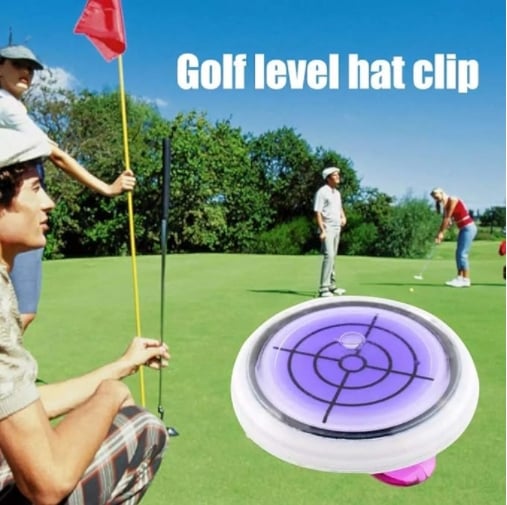 🔥(Golftrainer) Golfbollsmarkör Rund keps Clip Mark med vattenpassfunktion