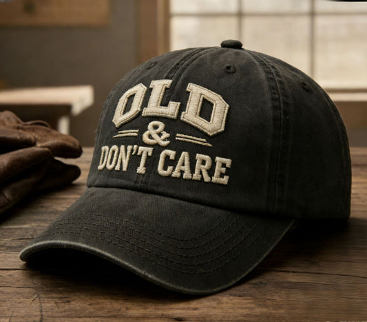 Retrobaseballkeps „Old & Don’t Care“ – Broderad keps i vintage-stil 🧢