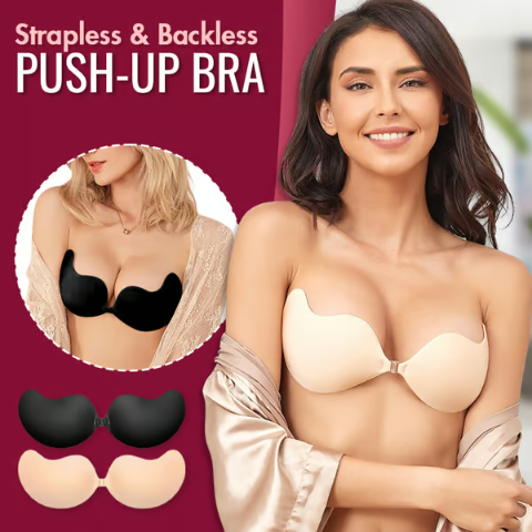 🌷 Osynlig diva axelbandslös rygglös push up-bh