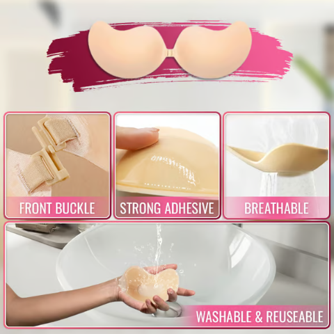 🌷 Osynlig diva axelbandslös rygglös push up-bh