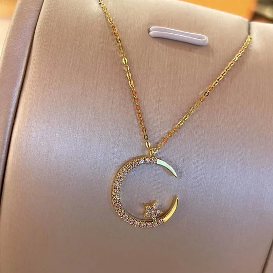 💕Köp 1 Och Få 1 Gratis💕Halsband med månstjärna🌙