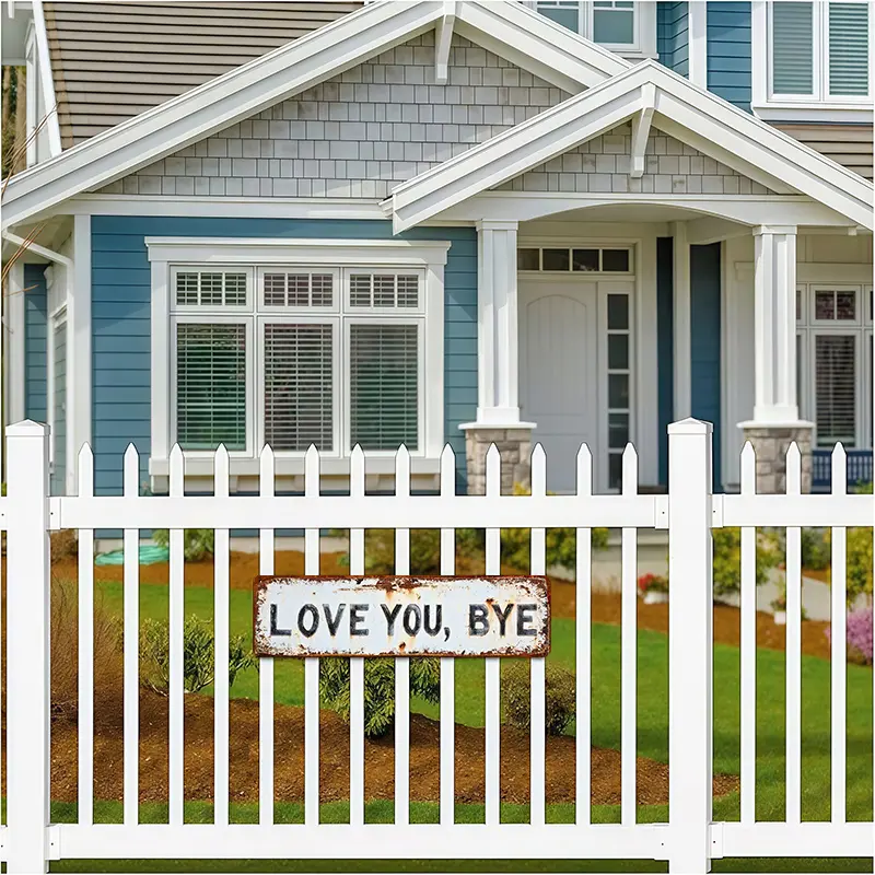 ❤️ LOVE YOU, BYE – Vintage metallskylt för väg
