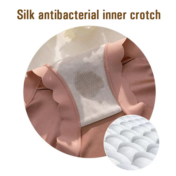 ( 🎁  2024 Nytt År Hot Sale  70% rabatt🎁)Pay1 Få 2(3paket) Premium Satin Antibakteriell Ice Silk Fuktabsorberande trosor