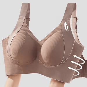 🔥Spring Hot Sale 49% OFF- Ribbad Push Up Justerbar Trådlös BH för kvinnor